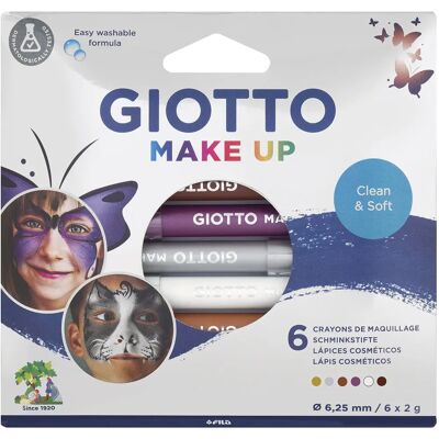 Farby do Twarzy Giotto Kolory Metaliczne - Zestaw 6 Farby do Twarzy Giotto Kolory Metaliczne - Zestaw 6