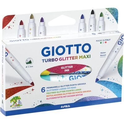 Giotto Glitzer Filzstifte Bunt - 6 Stück Giotto Glitzer Filzstifte Bunt - 6 Stück