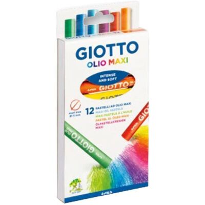 Zestaw Pasteli Olejowe Wielokolorowe Giotto - 12 Dużych Kolorów Zestaw Pasteli Olejowe Wielokolorowe Giotto - 12 Dużych Kolorów
