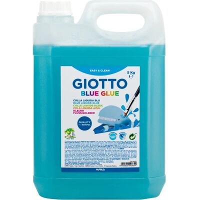 Giotto Blue Liquid Glue - 5 Kg - Liquid glue for paper and cardboard Giotto Blue Liquid Glue - 5 Kg - Liquid glue for paper and cardboard