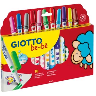 Giotto Baby Marker-Set - Sicher & Waschbar - Wiederverwendbares Etui Giotto Baby Marker-Set - Sicher & Waschbar - Wiederverwendbares Etui