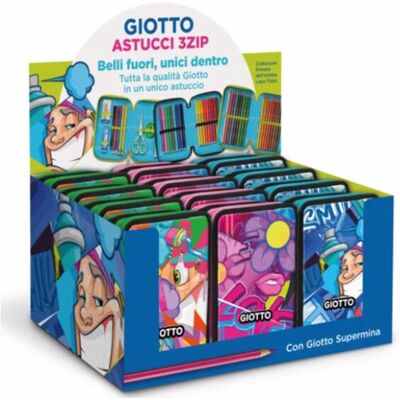 Giotto - F953900 - 3-zip - Mehrfarbig - Federmäppchen Giotto - F953900 - 3-zip - Mehrfarbig - Federmäppchen