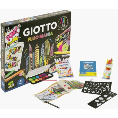 Zestaw Kreatywny do Rysowania Giotto - Fluo Mania Art Lab Zestaw Kreatywny do Rysowania Giotto - Fluo Mania Art Lab