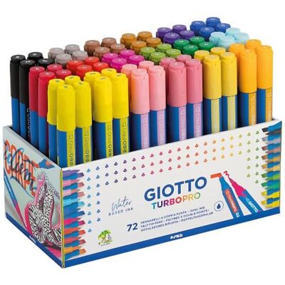 Giotto Turbo Pro Caja 72 Pz En 18 Colores - Felt Pen Giotto Turbo Pro Caja 72 Pz En 18 Colores - Felt Pen