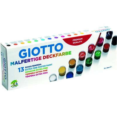 Giotto Gouachefarben - 13x 18ml - Extra feine Farbe - Malset für Anfänger Giotto Gouachefarben - 13x 18ml - Extra feine Farbe - Malset für Anfänger