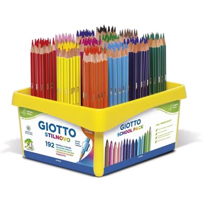 LIDERPAPEL - Giotto Stilnovo School Pack - 12 couleurs - 192 unités - Publicité LIDERPAPEL - Giotto Stilnovo School Pack - 12 couleurs - 192 unités - Publicité