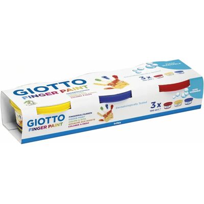 Tinta de Dedos Giotto - Multicolor - 3x100ml - Tinta de Dedos Tinta de Dedos Giotto - Multicolor - 3x100ml - Tinta de Dedos