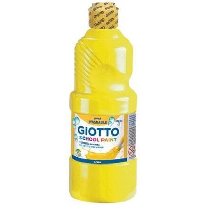 Tinta à base de água Giotto Amarela - 500ml - 6 Unidades Tinta à base de água Giotto Amarela - 500ml - 6 Unidades
