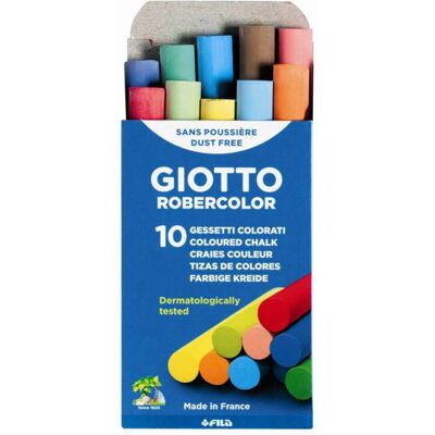 Giz de cera multicolor resistentes ao pó Giotto - acessório de arte e artesanato Giz de cera multicolor resistentes ao pó Giotto - acessório de arte e artesanato