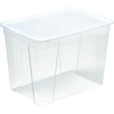 Tecnomat - Contenitore 56x41x39,5 cm 61 L - Trasparente - Storage container Tecnomat - Contenitore 56x41x39,5 cm 61 L - Trasparente - Storage container