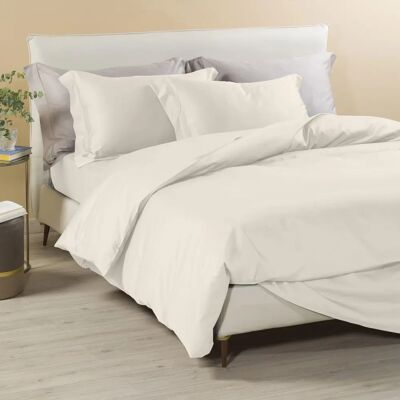 Ensemble de literie satin ivoire Caleffi - Matelas & Duvet Ensemble de literie satin ivoire Caleffi - Matelas & Duvet