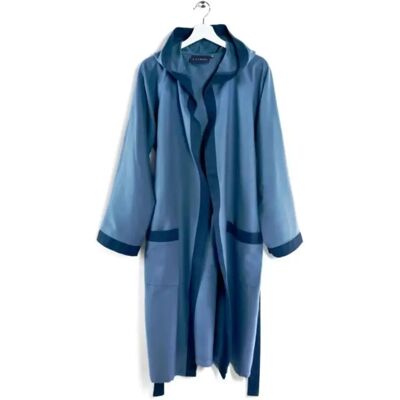 Caleffi - Peignoir en microfibre XL Bleu - Peignoir avec capuche Caleffi - Peignoir en microfibre XL Bleu - Peignoir avec capuche