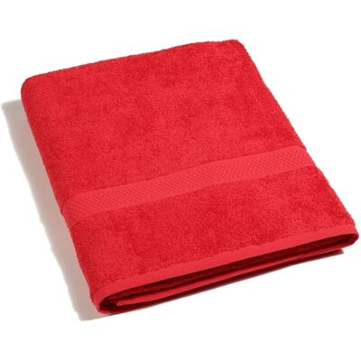 Serviette en coton Minorca de Caleffi - Rouge - Serviette de bain Serviette en coton Minorca de Caleffi - Rouge - Serviette de bain