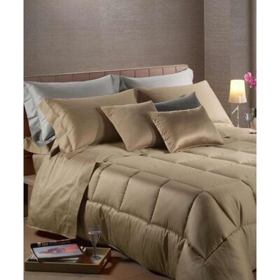 Caleffi Couverture de Lit - Satin de Coton en Tortora - Couverture de Lit Caleffi Couverture de Lit - Satin de Coton en Tortora - Couverture de Lit