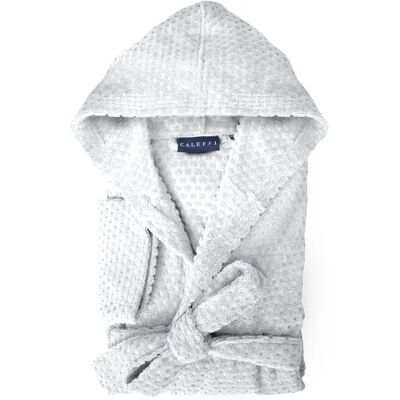 Caleffi Modèle 37091 Peignoir en coton avec capuche - Luxe, Blanc Caleffi Modèle 37091 Peignoir en coton avec capuche - Luxe, Blanc