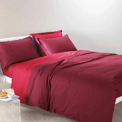 Ensemble de Housses de Couette Bicolores Caleffi Bordeaux - Simple, Double, Queen Ensemble de Housses de Couette Bicolores Caleffi Bordeaux - Simple, Double, Queen