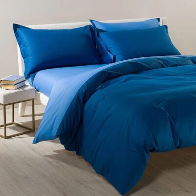 Ensemble housse de couette bicolore en coton Caleffi Ensemble housse de couette bicolore en coton Caleffi