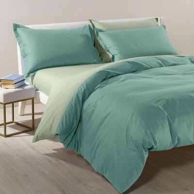 Ensemble de housse de duvet bicolore Giada en coton Caleffi Ensemble de housse de duvet bicolore Giada en coton Caleffi