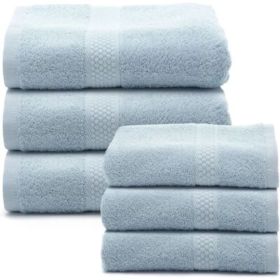 Ensemble de serviettes en coton Caleffi - Bleu - Standard Ensemble de serviettes en coton Caleffi - Bleu - Standard