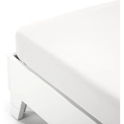 Drap-housse blanc en coton Caleffi Drap-housse blanc en coton Caleffi