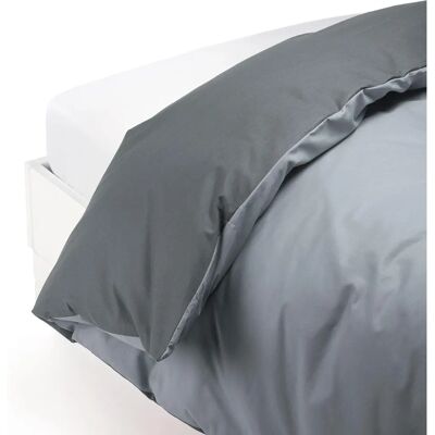 Housse de duvet en coton Caleffi Grise - Simple, Demi, Double Housse de duvet en coton Caleffi Grise - Simple, Demi, Double