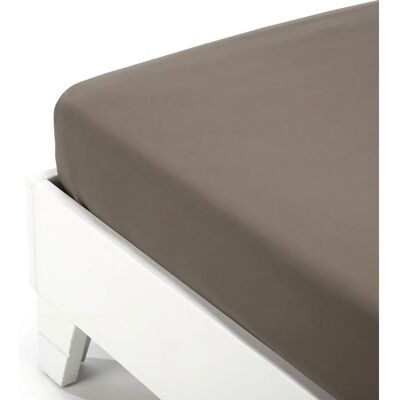 Caleffi - Drap housse en jersey - Moka - Simple - Literie Caleffi - Drap housse en jersey - Moka - Simple - Literie