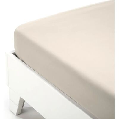 Caleffi - Drap-housse en jersey - Ivoire - Taille double Caleffi - Drap-housse en jersey - Ivoire - Taille double