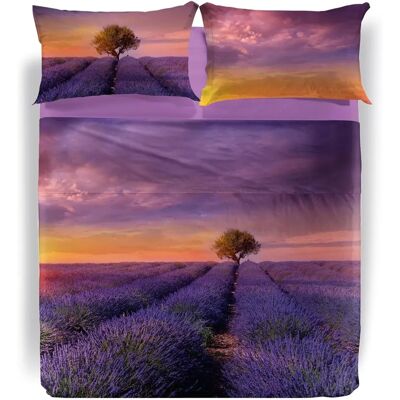 Ensemble de linge de lit en coton Lavender sunset Caleffi Ensemble de linge de lit en coton Lavender sunset Caleffi