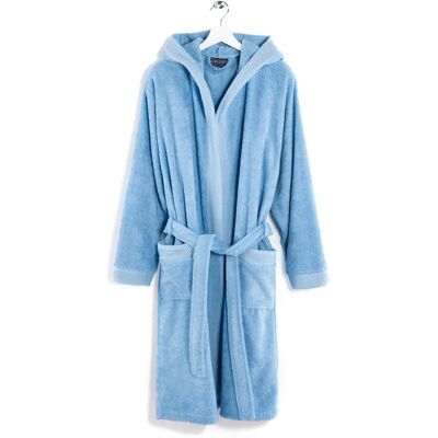 Caleffi Peignoir à capuche turquoise XL - Peignoir Caleffi Peignoir à capuche turquoise XL - Peignoir