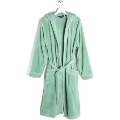 Caleffi Peignoir à Capuche - Coton, Jacquard, Luxe - Peignoir Caleffi Peignoir à Capuche - Coton, Jacquard, Luxe - Peignoir