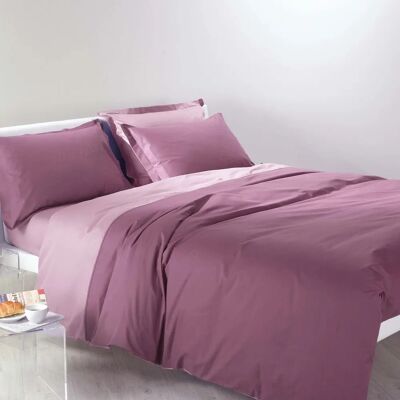 Ensemble Housse de Couette Bicolore Caleffi en Coton - Lit Simple Ensemble Housse de Couette Bicolore Caleffi en Coton - Lit Simple