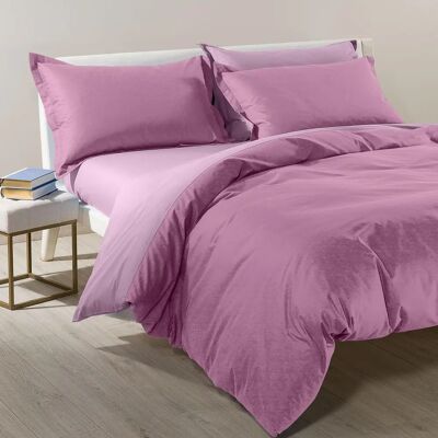 Ensemble de housse de duvet bicolore Caleffi Orchidea - literie Ensemble de housse de duvet bicolore Caleffi Orchidea - literie