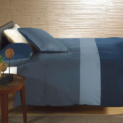 Ensemble de literie en coton bleu City de Caleffi - Housse de duvet & taie d'oreiller Ensemble de literie en coton bleu City de Caleffi - Housse de duvet & taie d'oreiller
