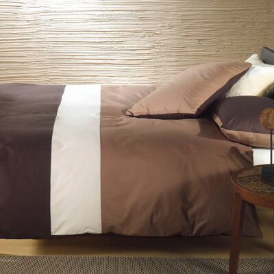 Ensemble housse de duvet Caleffi en coton - Café - Queen Ensemble housse de duvet Caleffi en coton - Café - Queen