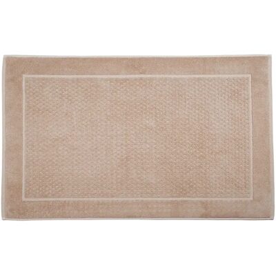 Tapis de bain beige Sirena en coton antidérapant - Type de salle de bain Tapis de bain beige Sirena en coton antidérapant - Type de salle de bain