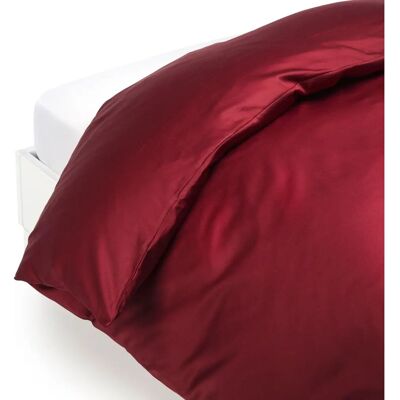 Housse de duvet en satin Bordeaux Caleffi - Literie Housse de duvet en satin Bordeaux Caleffi - Literie