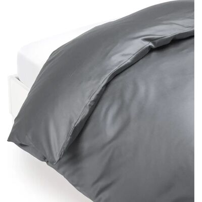 Housse de duvet en satin gris Caleffi - Literie Housse de duvet en satin gris Caleffi - Literie
