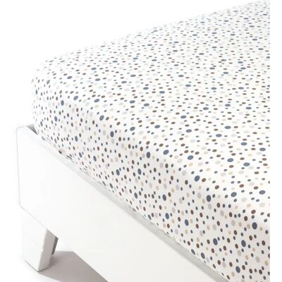 Drap-housse en coton beige Caleffi avec coins - Drap Drap-housse en coton beige Caleffi avec coins - Drap
