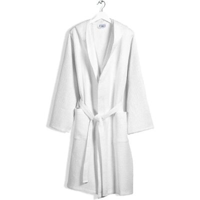 Accappatoio Caleffi in Cotone Bianco con Cappuccio - Accappatoio Accappatoio Caleffi in Cotone Bianco con Cappuccio - Accappatoio