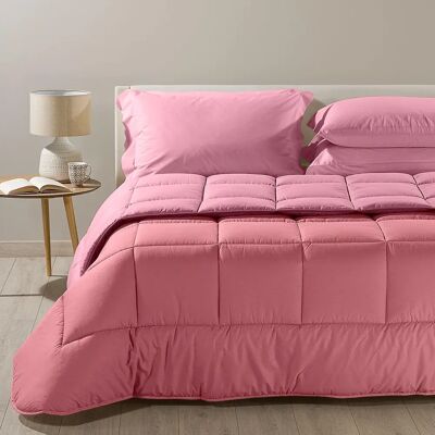 Duvet bicolore en coton rose Caleffi - Taille matrimoniale Duvet bicolore en coton rose Caleffi - Taille matrimoniale