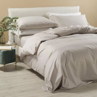 Ensemble de housse de duvet en percale marron Caleffi Ensemble de housse de duvet en percale marron Caleffi