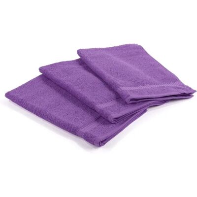 Set de Toallas de Invitado Oceano Violeta - Baño, Algodón, 3 Piezas Set de Toallas de Invitado Oceano Violeta - Baño, Algodón, 3 Piezas