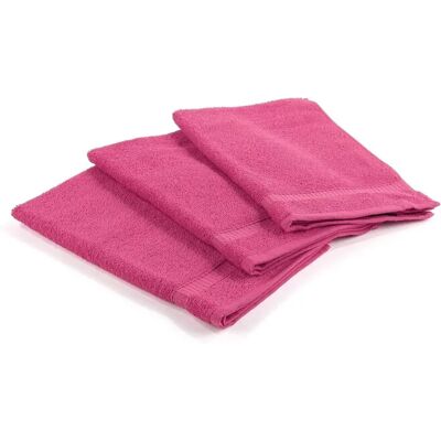 Toalla de Huésped Oceano Caleffi - 3 Piezas - Algodón, Fucsia Toalla de Huésped Oceano Caleffi - 3 Piezas - Algodón, Fucsia