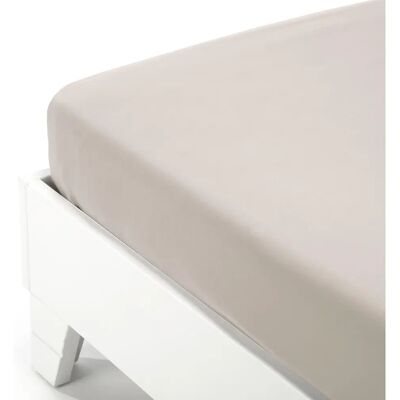 Sábana bajera de algodón beige Caleffi - Ropa de cama Sábana bajera de algodón beige Caleffi - Ropa de cama