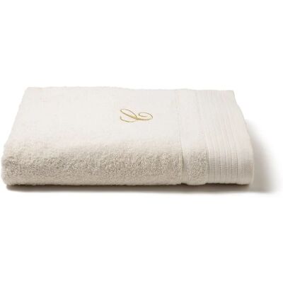 Caleffi Elfenbein Baumwolle Besticktes Badetuch Caleffi Elfenbein Baumwolle Besticktes Badetuch