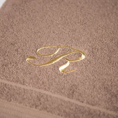 Caleffi Ricamata katoenen badhanddoek - 100x150cm - Bruin Caleffi Ricamata katoenen badhanddoek - 100x150cm - Bruin
