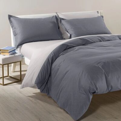 Caleffi - Ensemble de housse de duvet bicolore en coton Caleffi - Ensemble de housse de duvet bicolore en coton