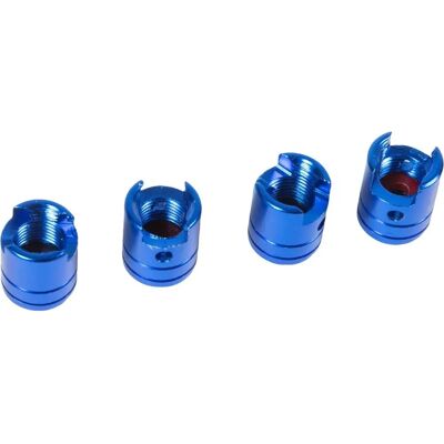 Start Set 4 Ventildeckelstopfen - Universell Blau Aluminium Start Set 4 Ventildeckelstopfen - Universell Blau Aluminium