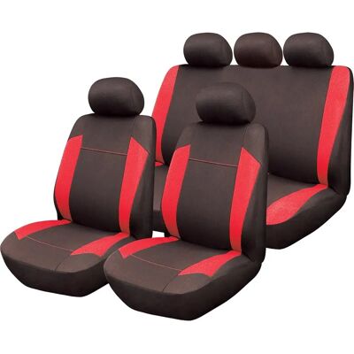 START Housses de Siège Auto - Rouge et Noir - Facile à Installer START Housses de Siège Auto - Rouge et Noir - Facile à Installer