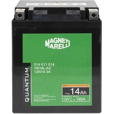 Magneti Marelli Quantum 14AH AGM Motorbatterij - Type batterij Magneti Marelli Quantum 14AH AGM Motorbatterij - Type batterij